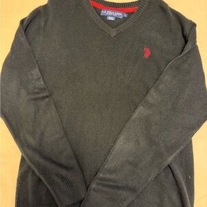 U.S. Polo Assn. Men's Charcoal V-Neck Sweater